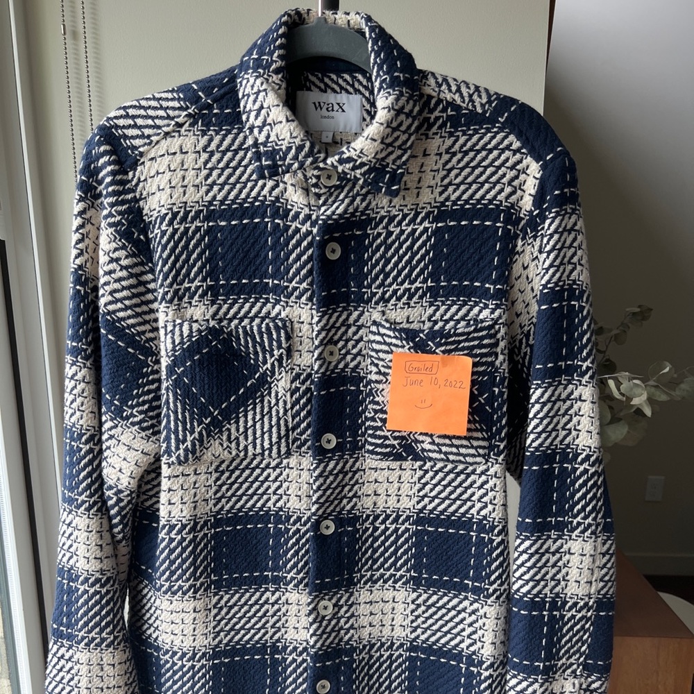 Wax London Whiting Plaid Long Sleeve Shirt - Small